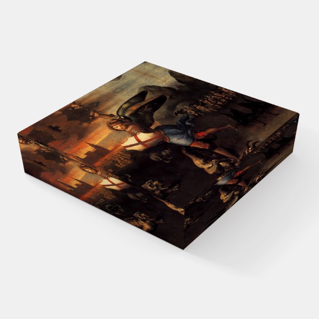 Saint Michael Angel Paperweight (Angled)