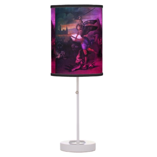 Saint Michael Angel Table Lamp