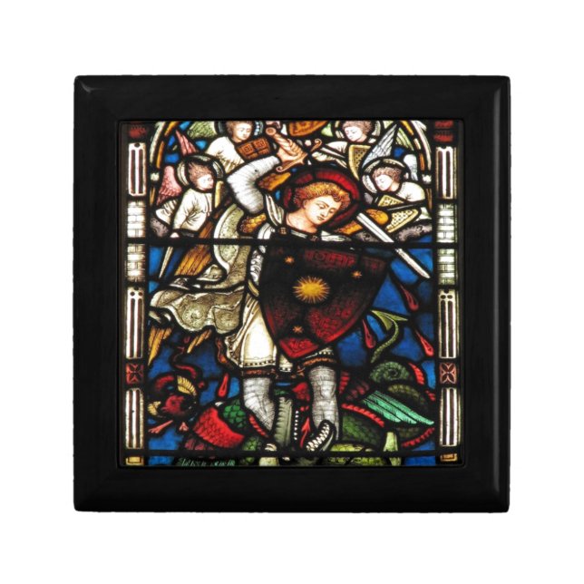 SAINT MICHAEL ARCHANGEL KEEPSAKE BOX (Front)