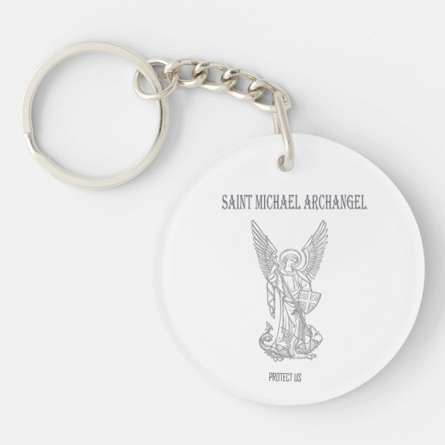 Saint Michael Archangel Keychain (Front)