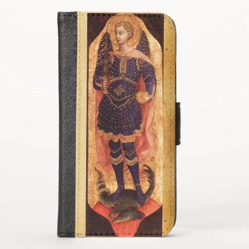 SAINT MICHAEL ARCHANGEL WITH DRAGON Beato Angelico iPhone X Wallet Case