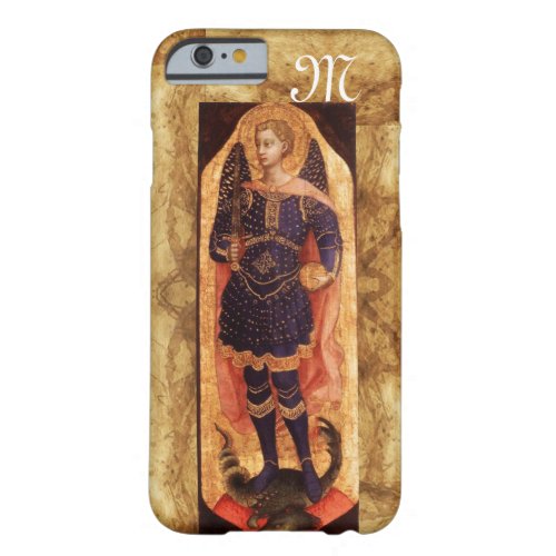 SAINT MICHAEL ARCHANGEL WITH DRAGON monogram Barely There iPhone 6 Case