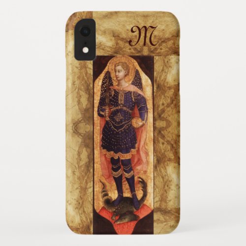 SAINT MICHAEL ARCHANGEL WITH DRAGON monogram iPhone XR Case