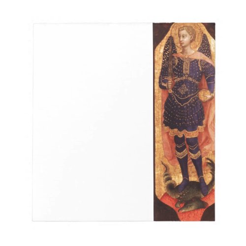 SAINT MICHAEL ARCHANGEL WITH DRAGON NOTEPAD