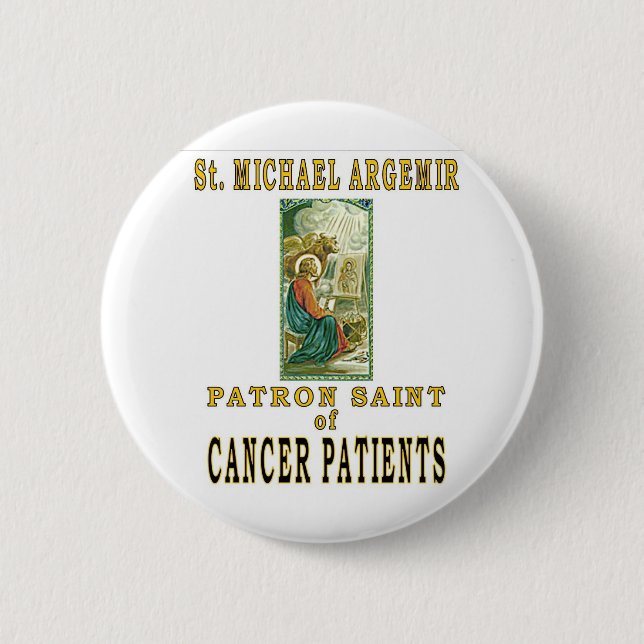 SAINT MICHAEL ARGEMIR PINBACK BUTTON (Front)