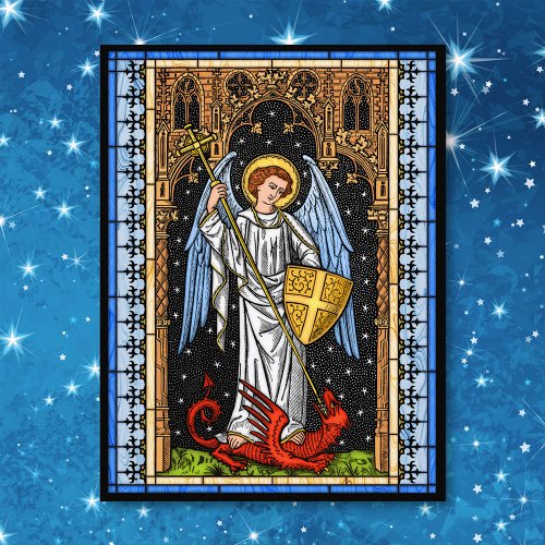 Saint Michael Battles the Beast Postcard