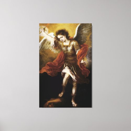Saint Michael by Murillo Canvas Print