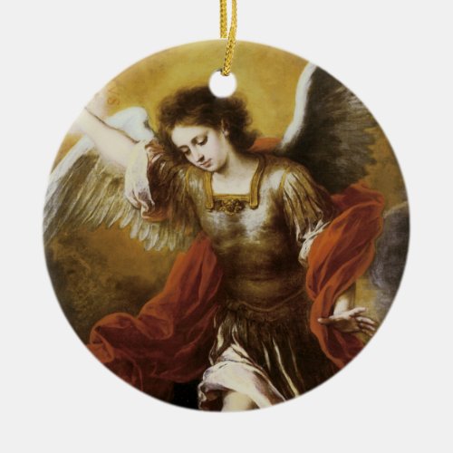 Saint Michael by Murillo Ceramic Ornament