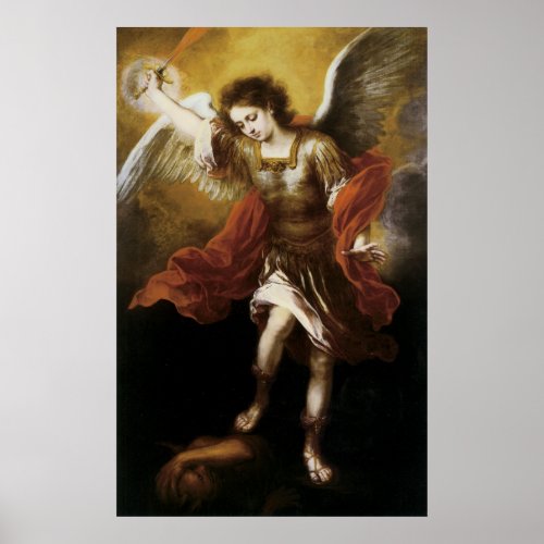 Saint Michael by Murillo Poster