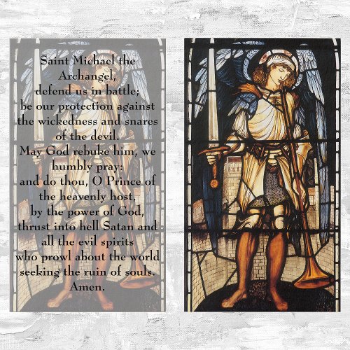 Vintage Archangel, Saint Michael by Burne Jones Business Card Template
