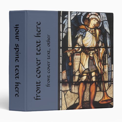 Saint Michael by Sir Edward Coley Burne_Jones 3 Ring Binder