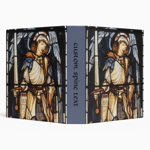 Saint Michael by Sir Edward Coley Burne_Jones 3 Ring Binder