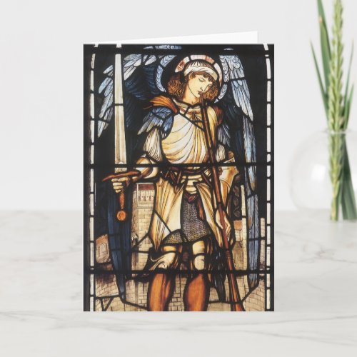 Saint Michael by Sir Edward Coley Burne_Jones Card