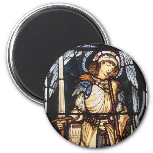 Saint Michael by Sir Edward Coley Burne_Jones Magnet
