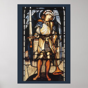 Saint Michael by Sir Edward Coley Burne-Jones Poster