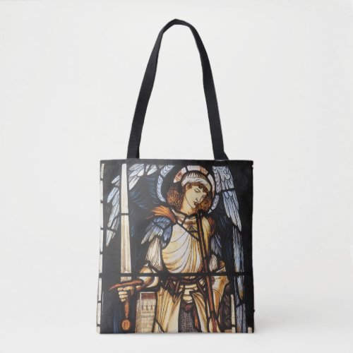 Saint Michael by Sir Edward Coley Burne_Jones Tote Bag