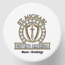 Saint Michael Defend America Tactical Shield Emble