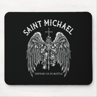 Saint Michael Defend Us In Battle Mouse Pad
