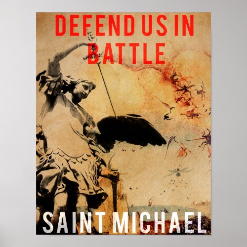 Saint Michael _ Defend us in Battle _ Poster