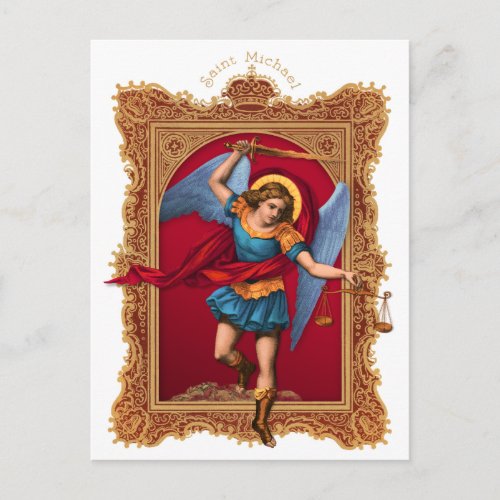 Saint Michael Defend Us Postcard