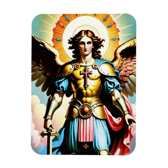 Saint Michael flexible Magnet, Catholic Magnet (Vertical)