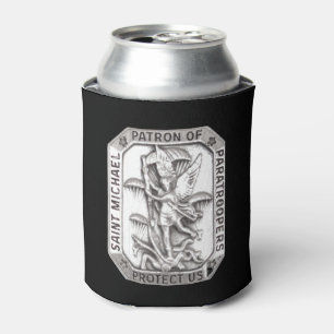 SAINT MICHAEL PATRON SAINT of PARATROOPERS Can Cooler