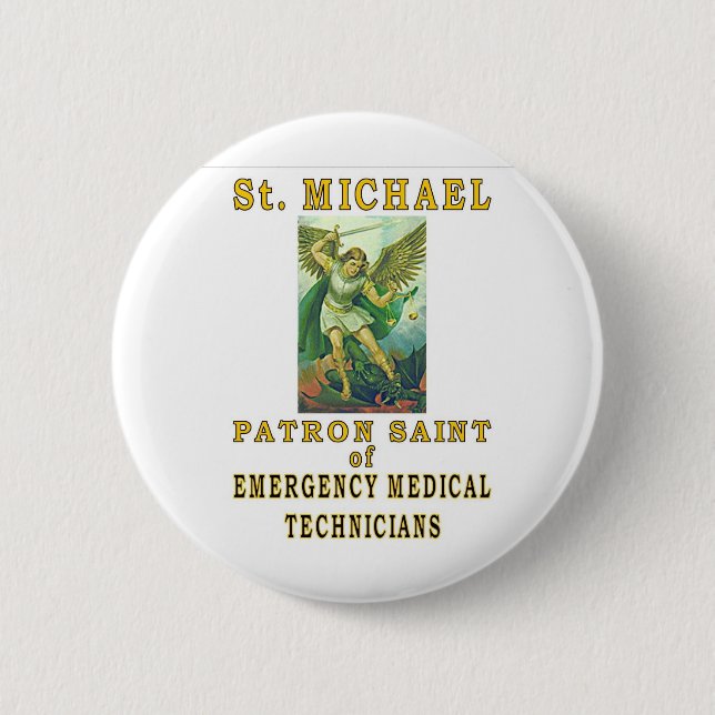 SAINT MICHAEL PINBACK BUTTON (Front)