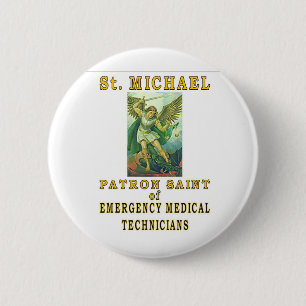 SAINT MICHAEL PINBACK BUTTON