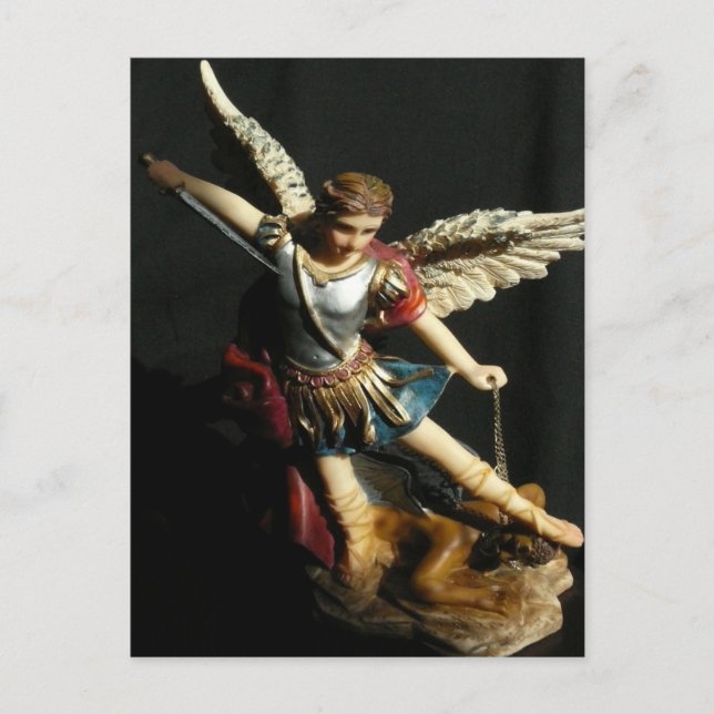 Saint Michael & Prayer Angel Postcard (Front)
