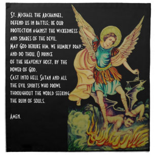 Saint Michael Prayer Dinner Napkins