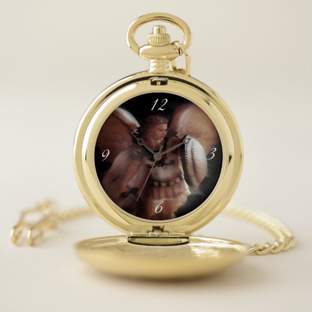 Saint Michael protect us Pocket Watch (Inside)