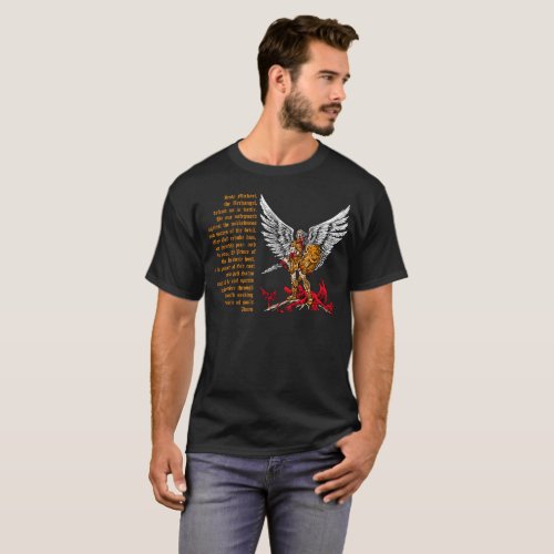 Saint Michael shirt for men prayer catholic church