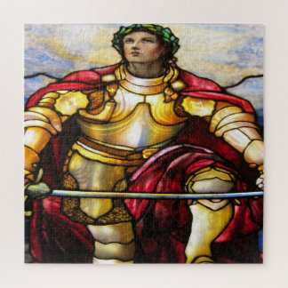 Saint Michael stained glass art,Biblical Heroes Jigsaw Puzzle