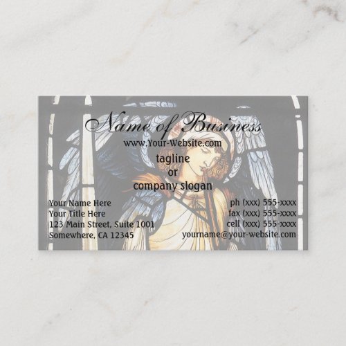Saint Michael (stained glass) by Burne Jones Business Card