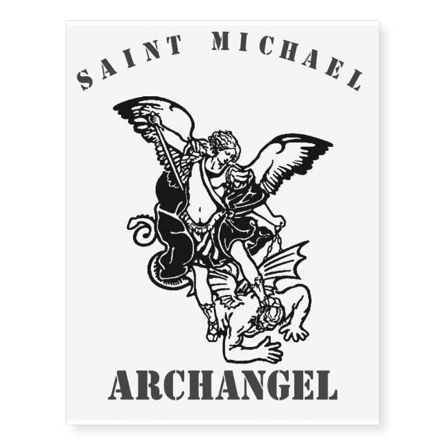 Saint Michael Temporary Tattoos (Front)