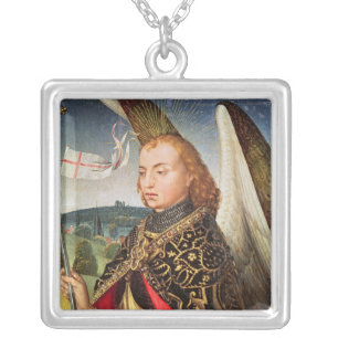 Saint Michael the Archangel, 1460-66 Silver Plated Necklace