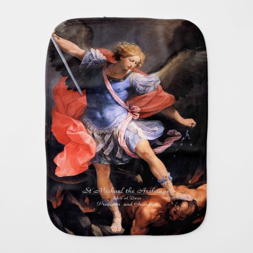 Saint Michael the Archangel Baby Burp Cloth