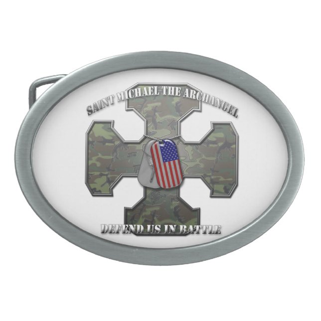 Saint Michael the Archangel Belt Buckle (Front)