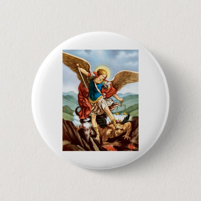 Saint Michael the Archangel Button (Front)