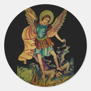 Saint Michael The Archangel Classic Round Sticker