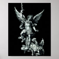 Saint Michael The Archangel Defeating Satan Christ