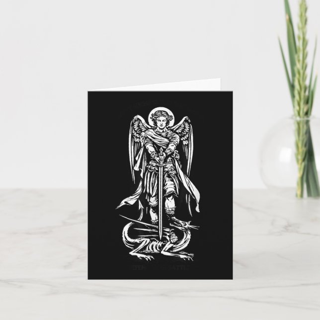 Saint Michael The Archangel Defend Us In Battle  Card (Front)
