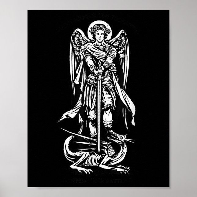 Saint Michael The Archangel Defend Us In Battle  Poster (Front)