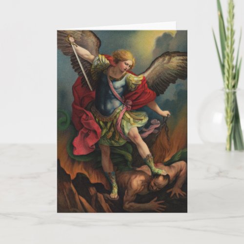 Saint Michael the Archangel Folded Card