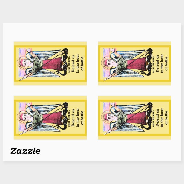 Saint Michael the archangel icon Rectangular Sticker (Sheet)