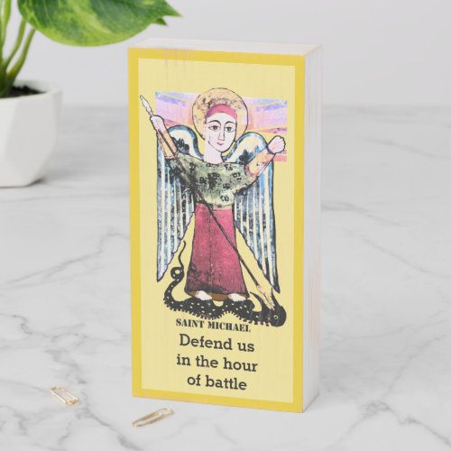 Saint Michael the archangel icon Wooden Box Sign