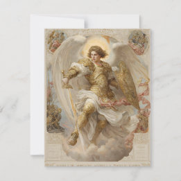Saint Michael the Archangel in Battle Holiday Card