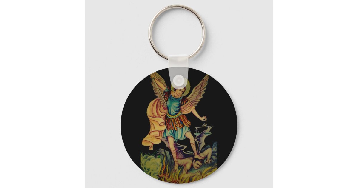 Saint Michael The Archangel Keychain | Zazzle