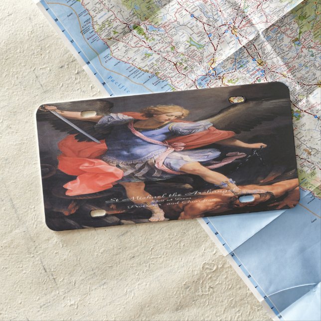 Saint Michael the Archangel License Plate (In Situ)