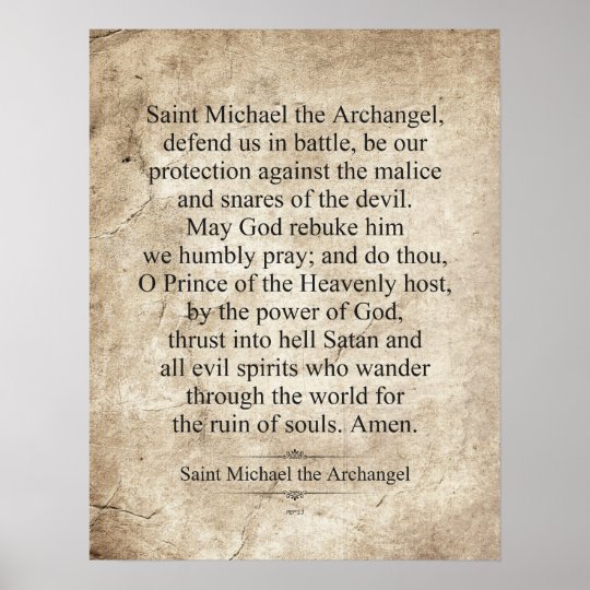 Saint Michael the Archangel Poster | Zazzle.com